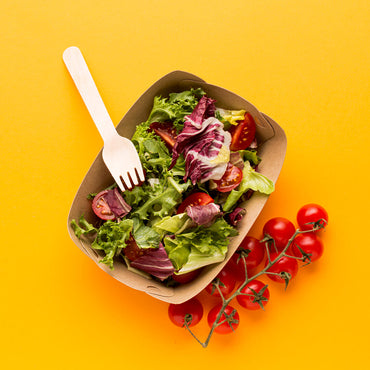 Barcute catering din carton cu polietilena cpentru salata, burger, cartofi prajiti