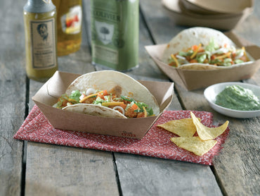 Barcute catering din carton cu polietilena cpentru salata, burger, cartofi prajiti fast food, street food