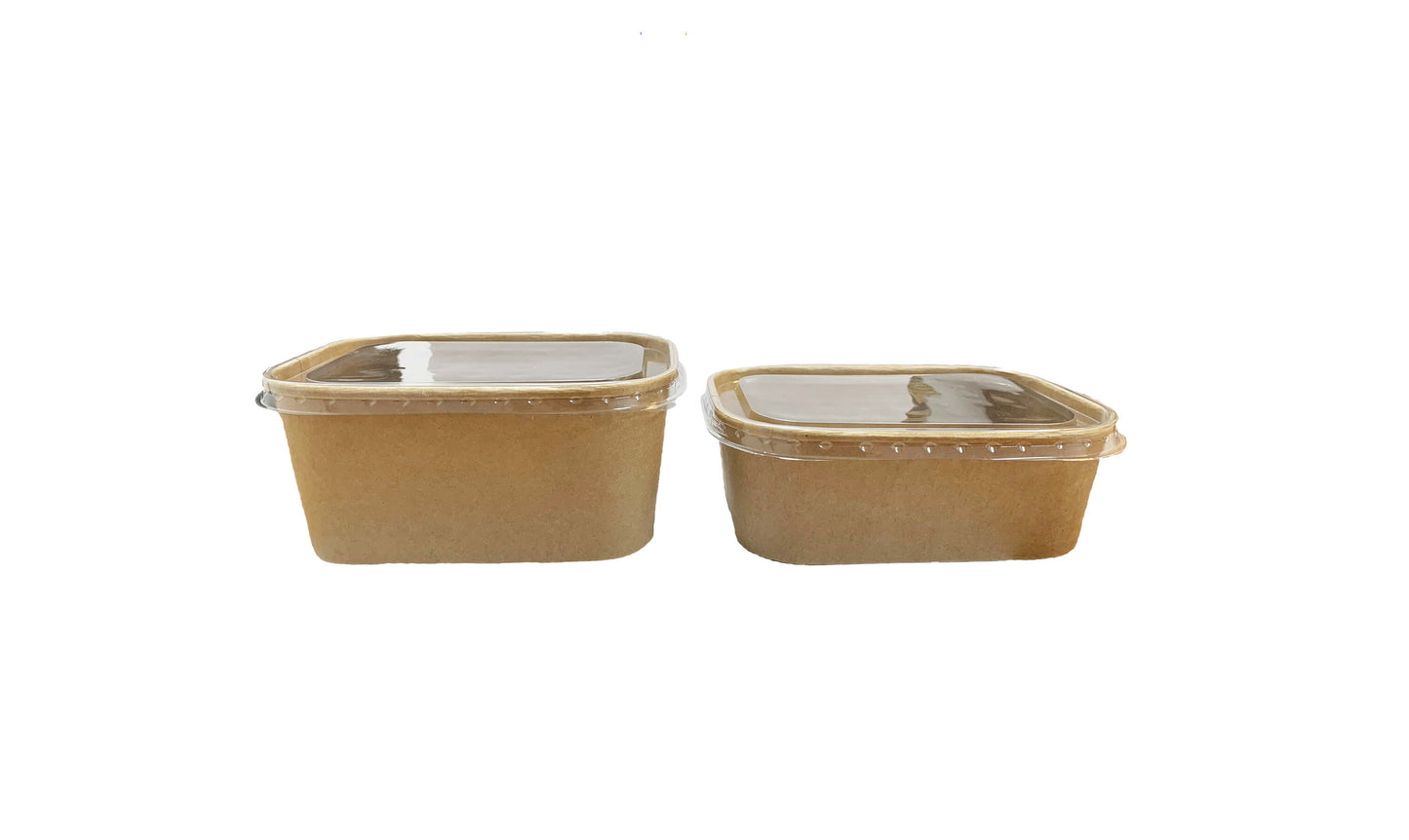 Boluri carton rectangulare kraft catering