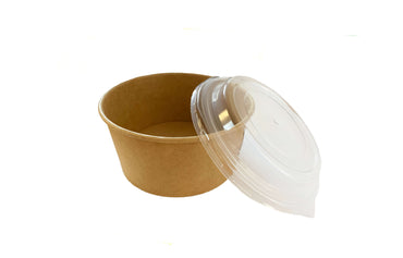 Capace transparente pentru caserole kraft si negre de salata