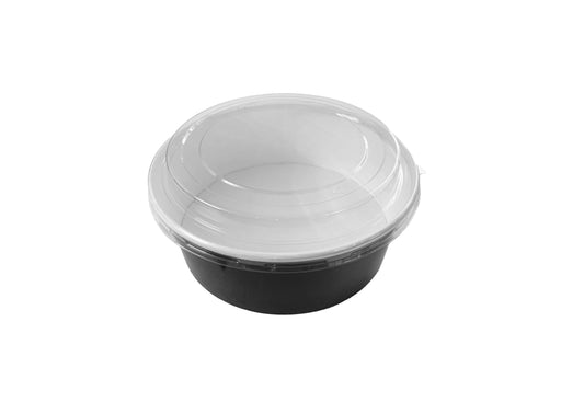 Capace transparente pentru caserole kraft si negre de salata d