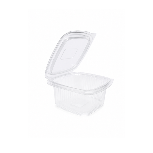 Caserole PP transparente cu capac atasat, 500 CC, 100 buc/set