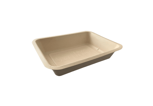 Caserole TERMO biodegradabile, 1 compartiment, 50 buc/set