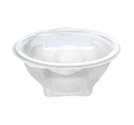 Caserole plastic rotunde pentru salata cu capac atasat