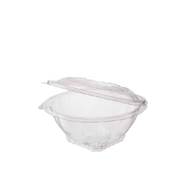 Caserole plastic rotunde pentru salata cu capac atasat, 250 ml