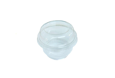 Cupa aperitiv sau desert transparenta cu picior si capac transparent