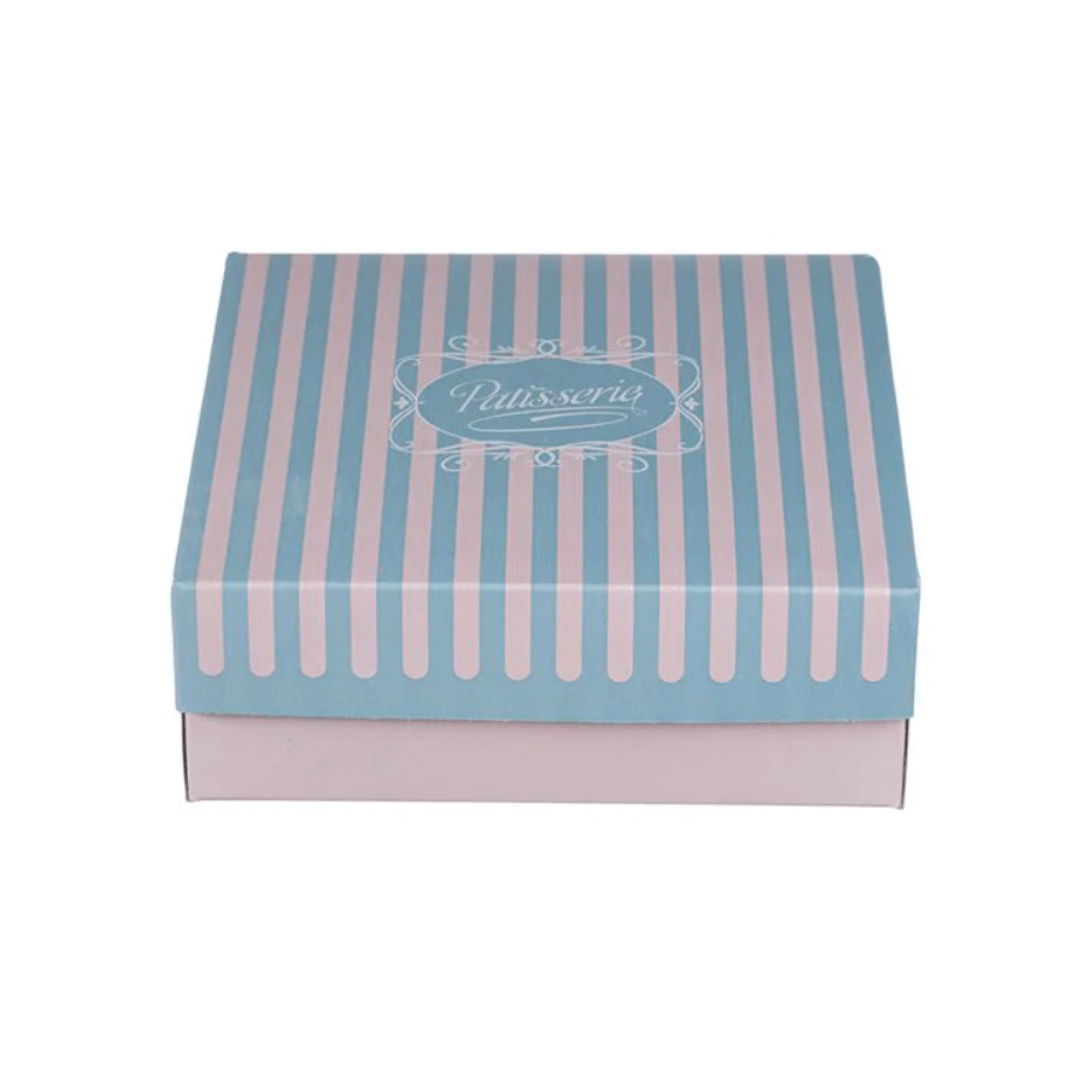Cutii carton prajituri cu aluminiu la interior 25 x 25 x H 8 cm, 10 kg/set