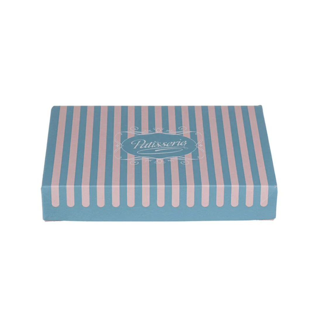 Cutii carton prajituri cu aluminiu la interior 25 x 19 x H 4,5 cm, 10 kg/set
