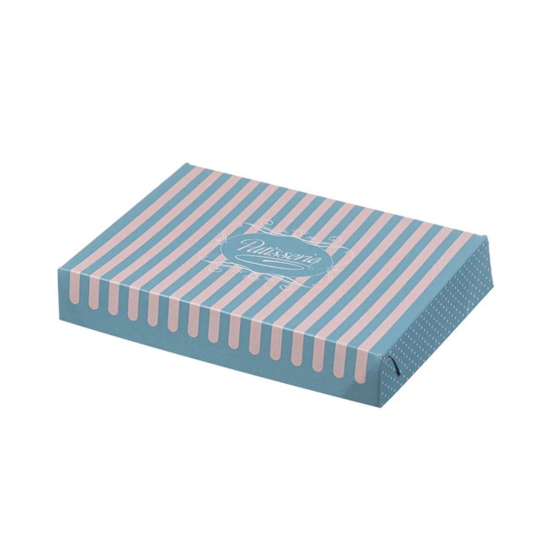 Cutii carton prajituri cu aluminiu la interior 25 x 19 x H 4,5 cm, 10 kg/set