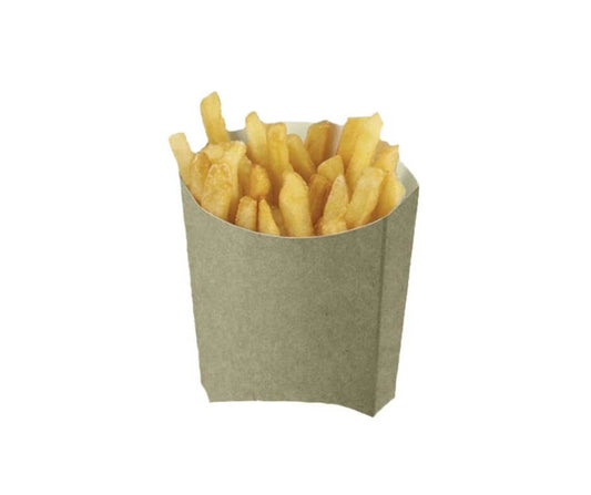 Cutii carton kraft MEDII pentru cartofi prajiti, 100 buc/set