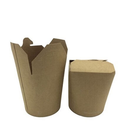 Cutii carton kraft cu baza rotunda 700 ml, pentru paste/noodles, 50 buc/set