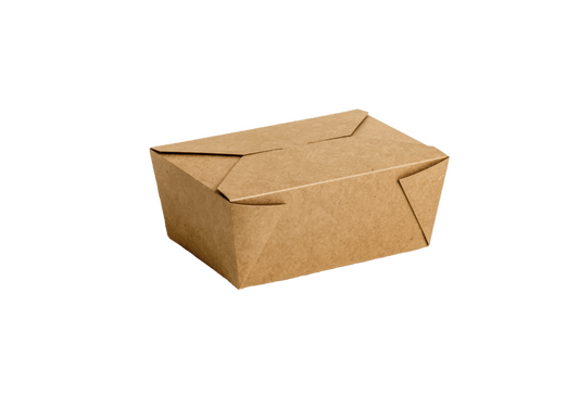 Cutii carton kraft meniuri catering 222 x 157 x H 89 mm, 40 buc/set