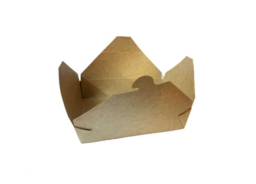 Cutii carton kraft meniuri catering 222 x 157 x H 89 mm, 40 buc/set