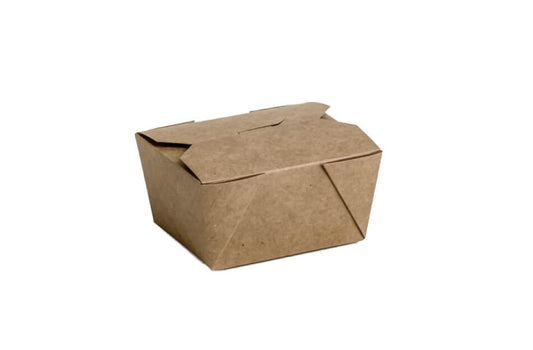 Cutii carton kraft meniuri catering, 600 ml, 110 x 90 x 65 mm, 50 buc/set