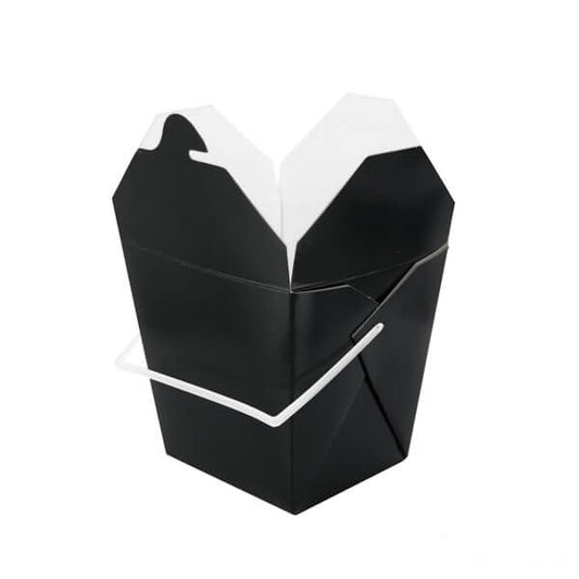 Cutii carton negre cu maner 750 ml, pentru paste/noodles, 50 buc/set