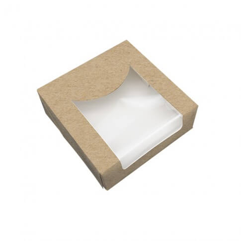 Cutii din carton cu fereastra 100 x 100 x 40 mm, 50 buc/set