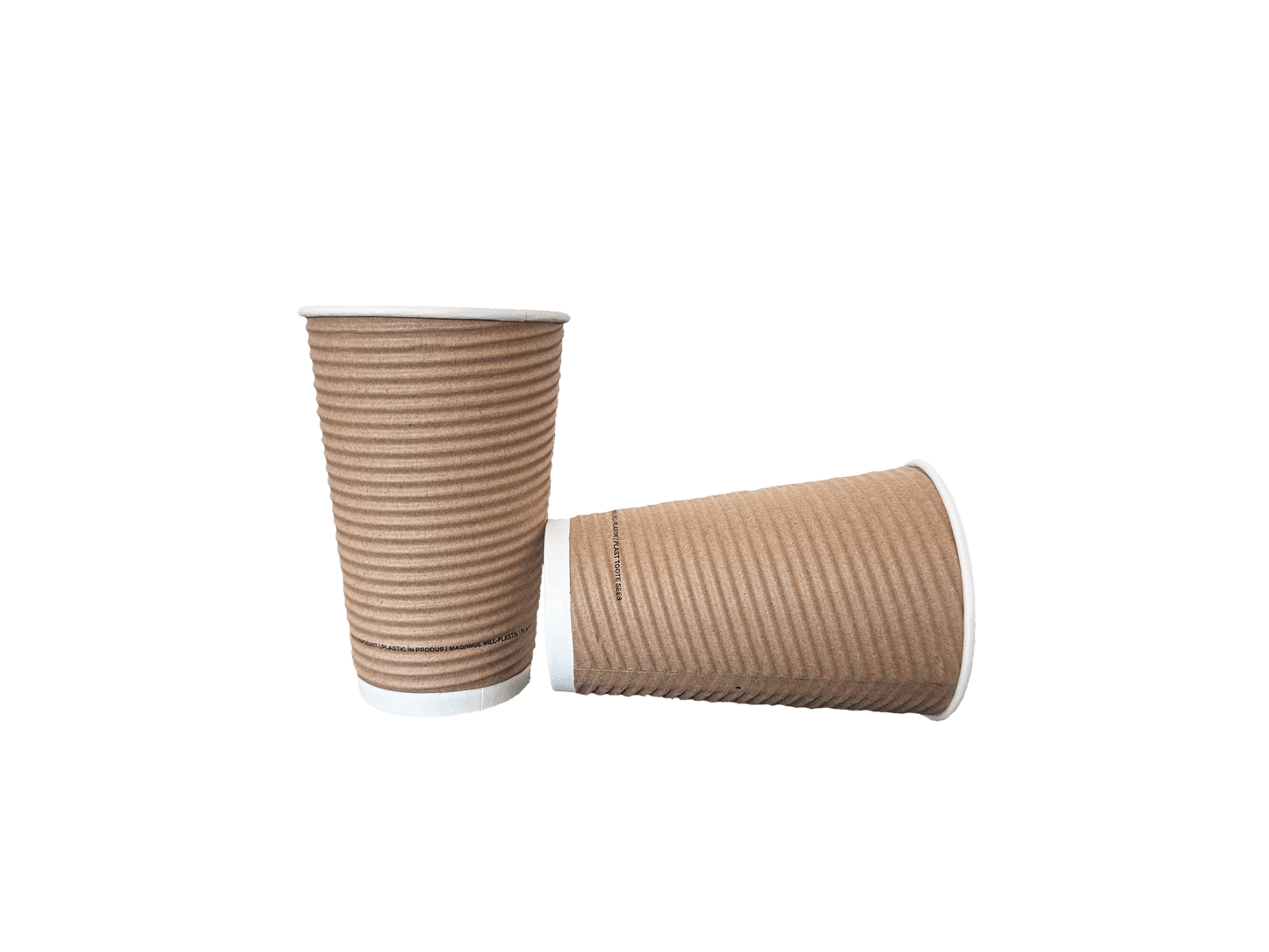 Pahare de carton kraft cu perete dublu 16 oz