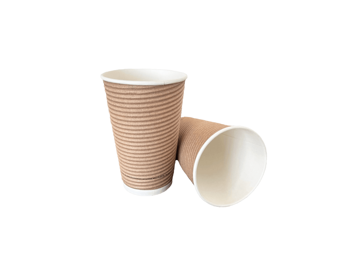 Pahare de carton kraft cu perete dublu 16 oz