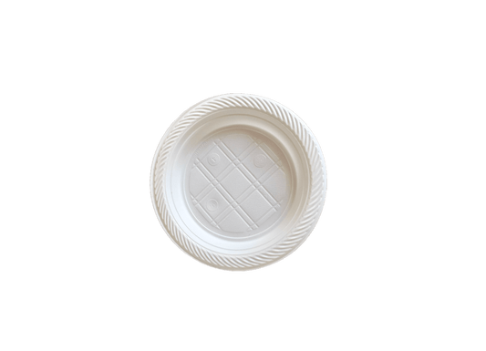 Farfurii plastic desert rotunde, diametru 17 cm, 50 buc/set