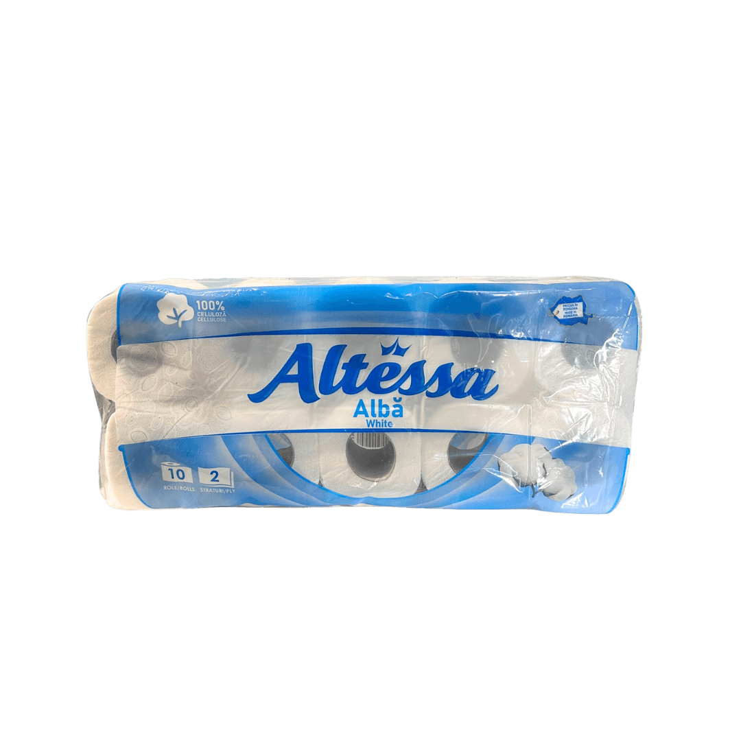 Hartie igienica alba 2 str, 110 foi, 10 role/set