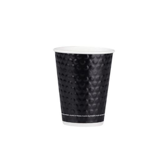 Pahare de carton negre cu perete dublu 8 oz