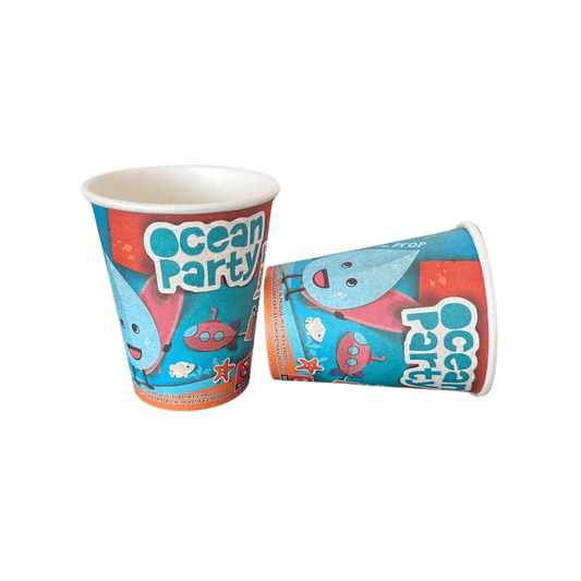 Pahare de carton Party Ocean, 8 oz (237 ml), 8 buc/set