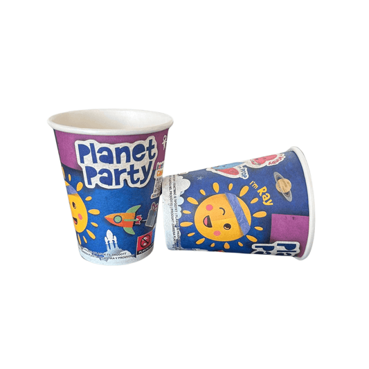 Pahare de carton Party Planet, 8 oz (237 ml), 8 buc/set