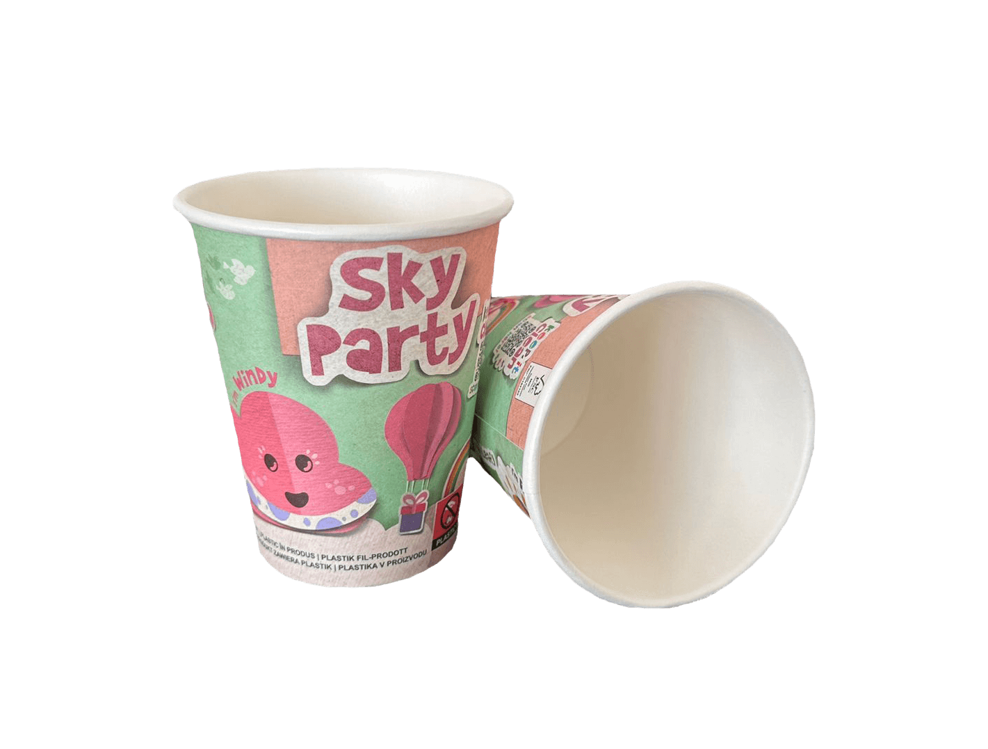 Pahare de carton Party Sky, 8 oz (237 ml), 8 buc/set