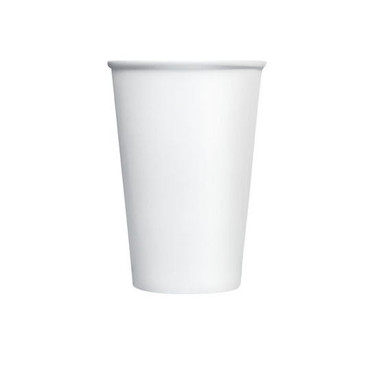 Pahare din carton albe pentru bauturi calde 16 oz, 50 buc/set