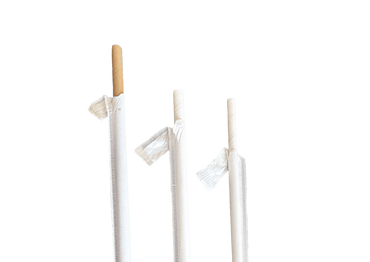 Paie albe din hartie, ambalate individual