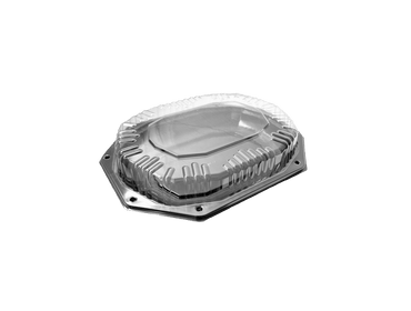 Platouri negre medii cu capac inclus, 32 x 24 cm,50 buc/set