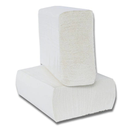 Prosop de maini alb din hartie, pliat in Z, 2 straturi