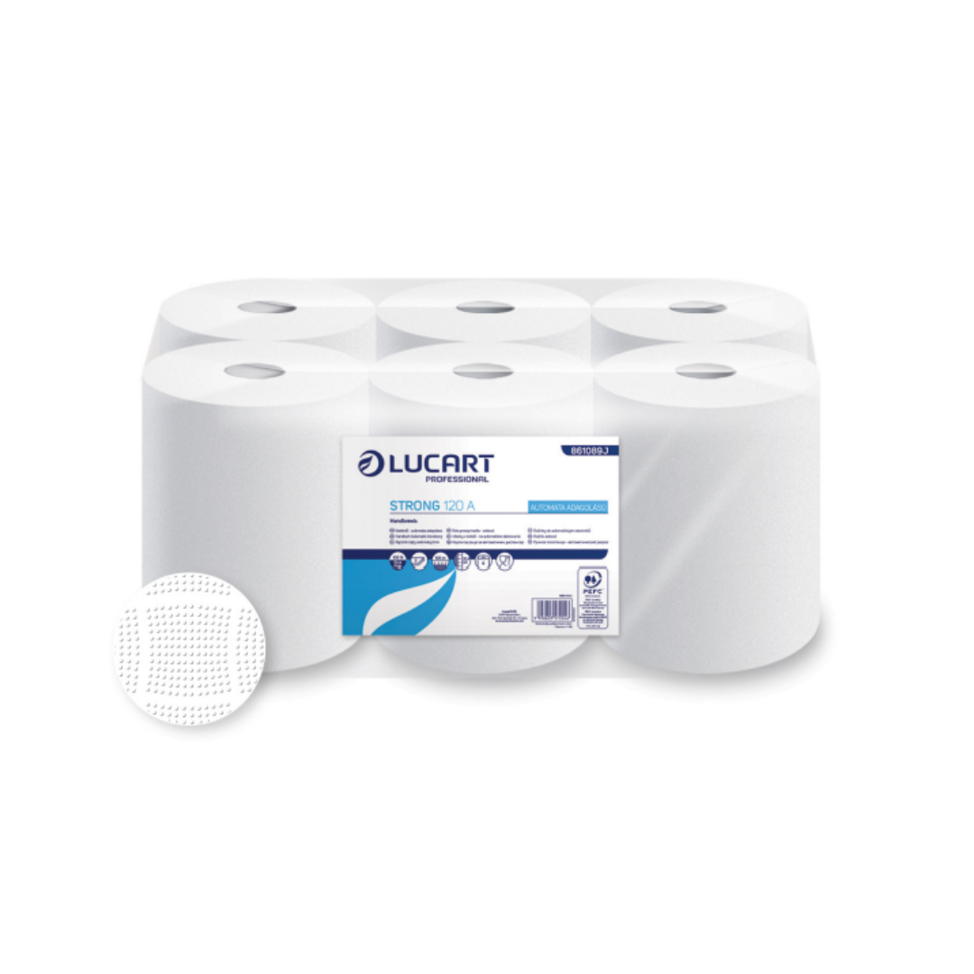 Prosop monorola Lucart 120A, AUTO-CUT, hartie alba,