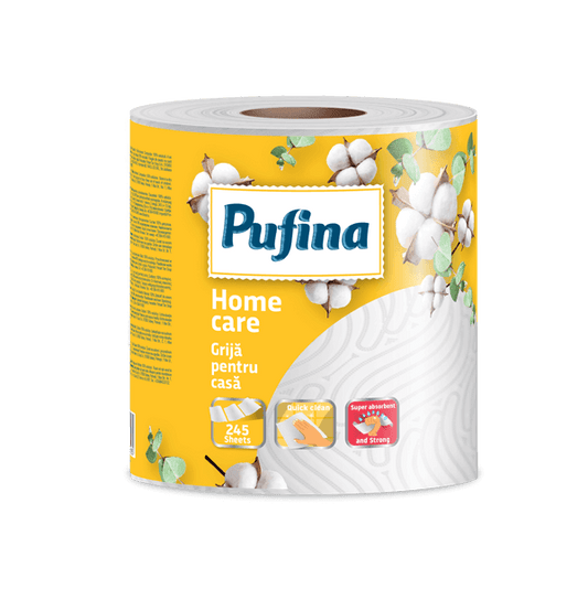 Prosop monorola Pufina din hartie alba 50 m, 245 foi, 1 rola/bax