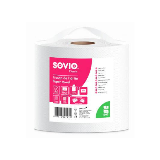 Prosop monorola Sovio din hartie alba 250 m, 1000 foi