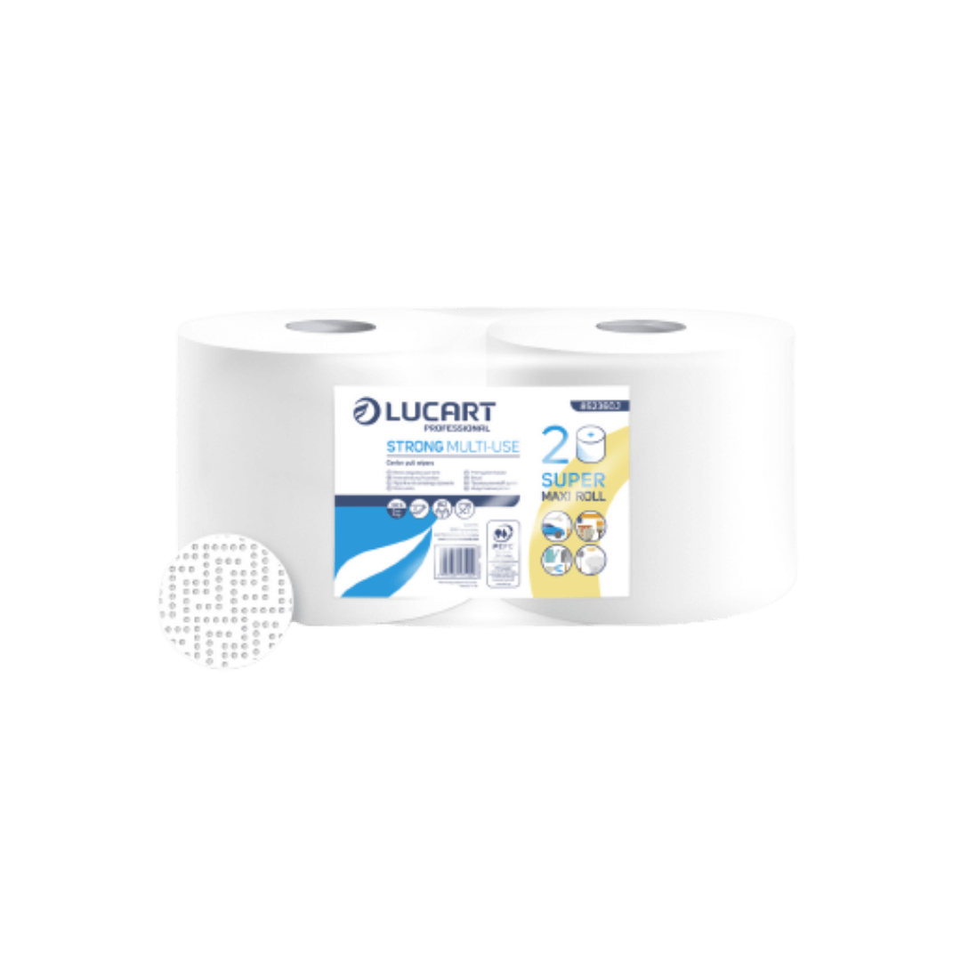 Role prosoape de mana Lucart din hartie alba, 175 m