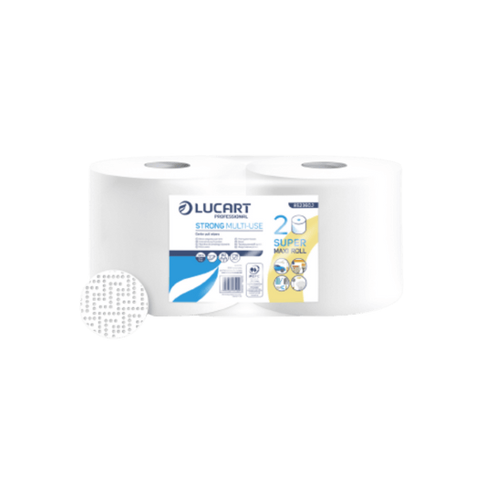 Role prosoape de mana Lucart din hartie alba, 175 m