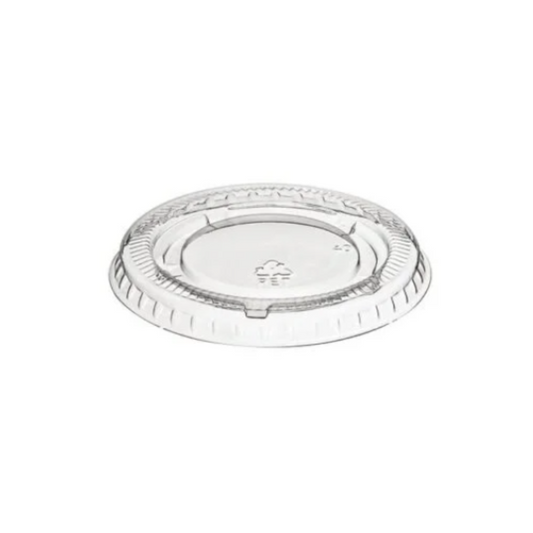 Capace PET transparente plate pentru sosiere kraft 2oz/60 ml, 100 buc/set