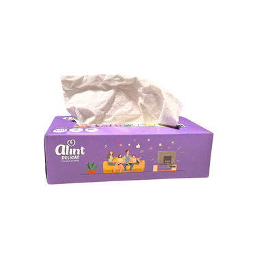 Servetele faciale albe, la cutie (pop-up) Alint Delicat, 2 straturi