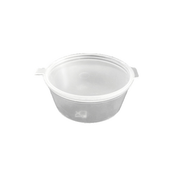 Sosiere rotunde din PP cu capac atasat 1 oz