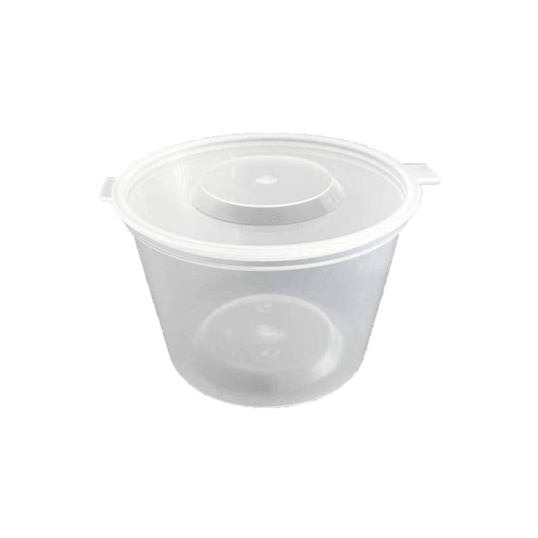 Sosiere rotunde din PP cu capac atasat 4 oz