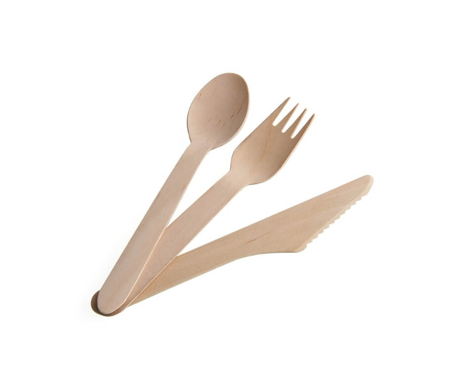 Furculite lemn pentru meniurile de catering/ street food 158 mm, 100 buc/set