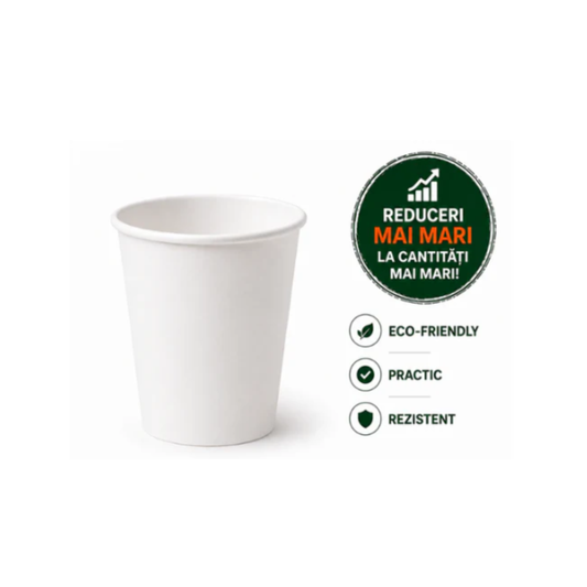 pahar carton alb 7 oz
