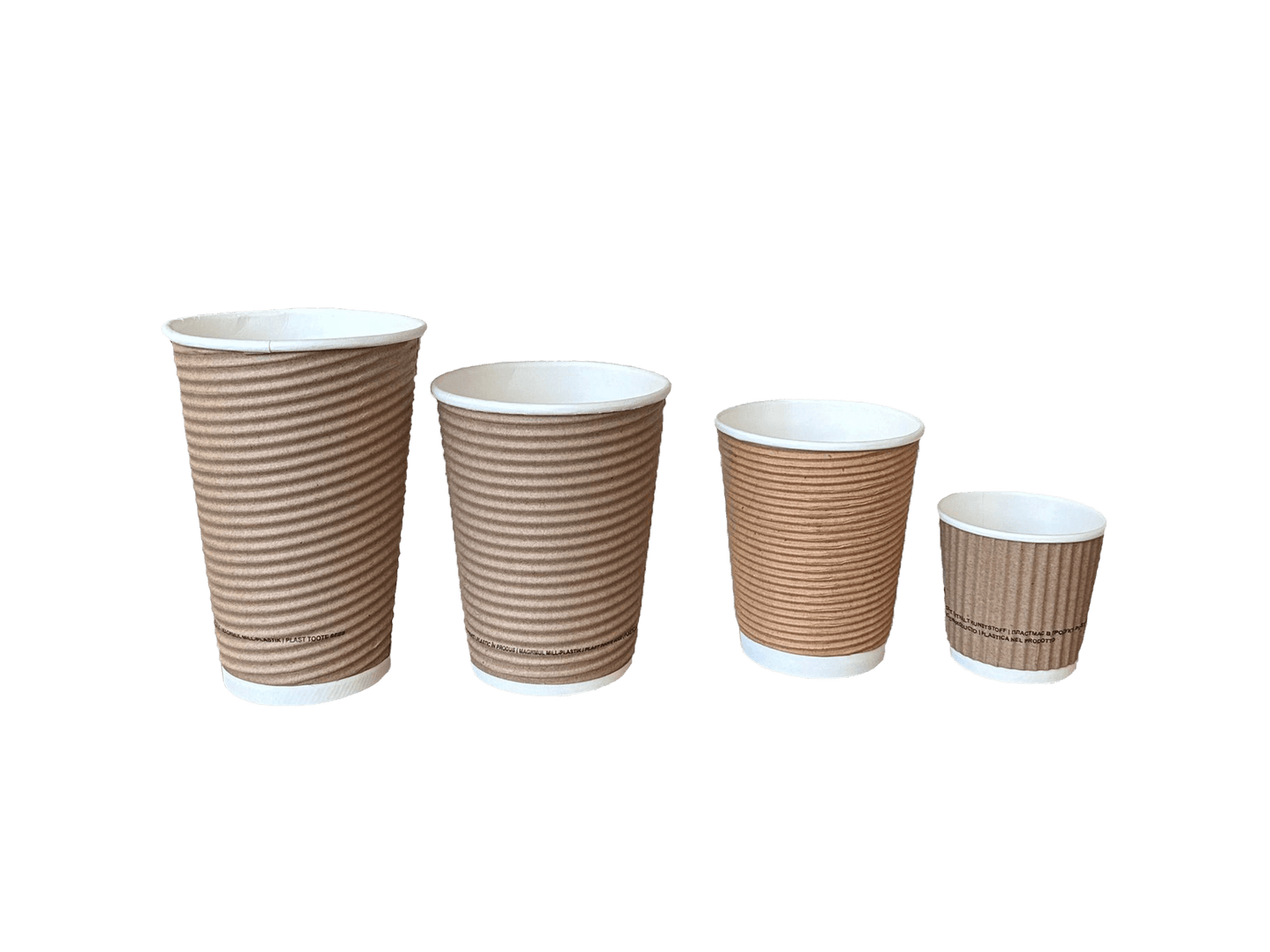 Pahare de carton kraft cu perete dublu 16 oz, 12 oz, 8 oz, 4 oz