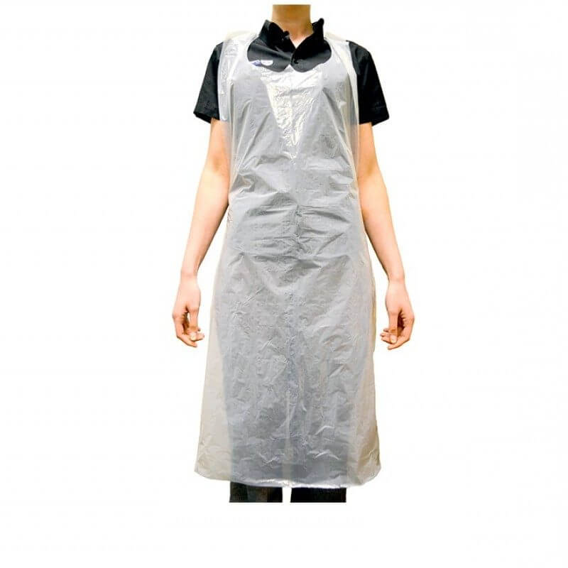 Sorturi – halate din plastic albe, 100 buc/set