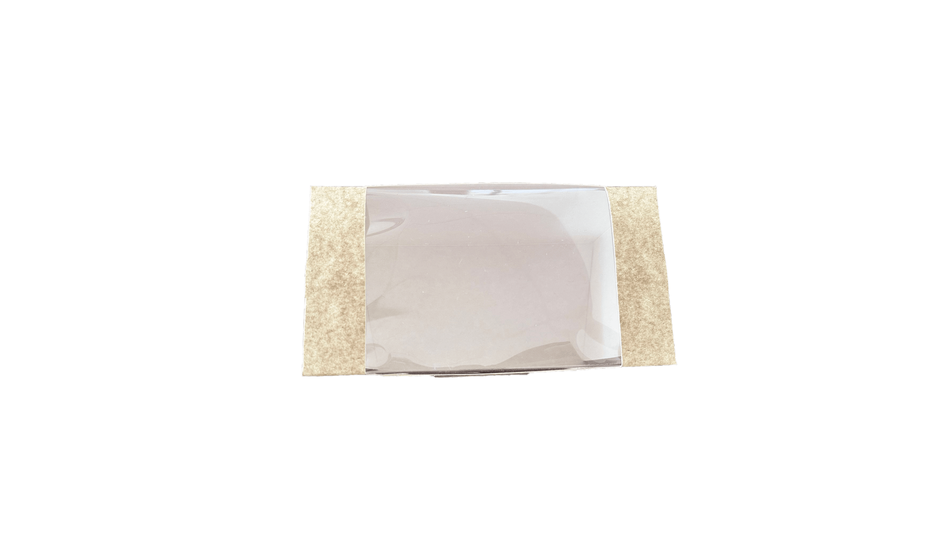 Cutii carton natur cu fereastra pentru prajituri 19 x 10 x H 10 cm, 50 buc/set