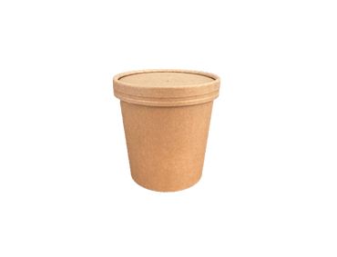 Boluri supa PREMIUM din carton 16 oz/470 ml si capac din carton, 25 buc/set c