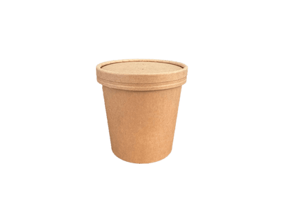 Boluri supa PREMIUM din carton 16 oz/470 ml si capac din carton, 25 buc/set c