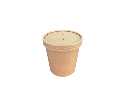 Boluri supa PREMIUM din carton 16 oz/470 ml si capac din carton, 25 buc/set b
