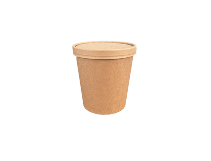 Boluri supa PREMIUM din carton 26 oz/770ml si capac din carton, 25 buc/set d